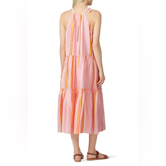 Club Monaco Pink and Yellow Maxi Dress - Picture 5 of 9